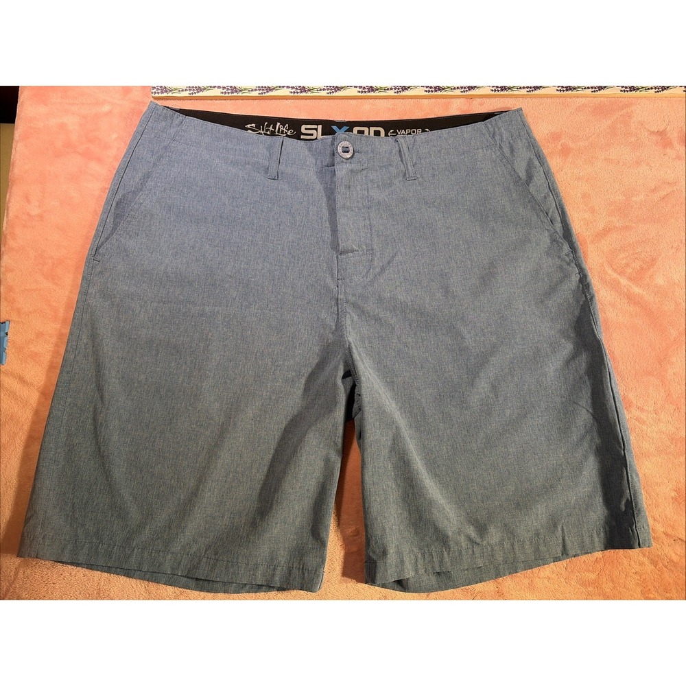 Salt Life SLX-QD Shorts Men's 38 Slate Blue. Unlined. Stretch.